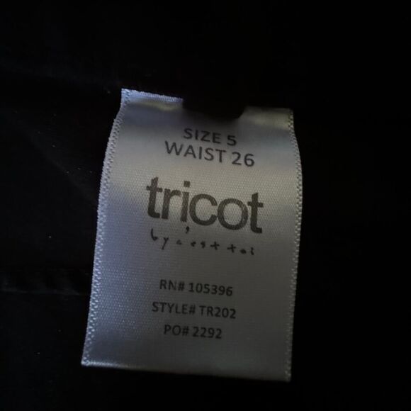 Tricot by C'est toi black denim kick flare high waisted pants 26 - Picture 14 of 14
